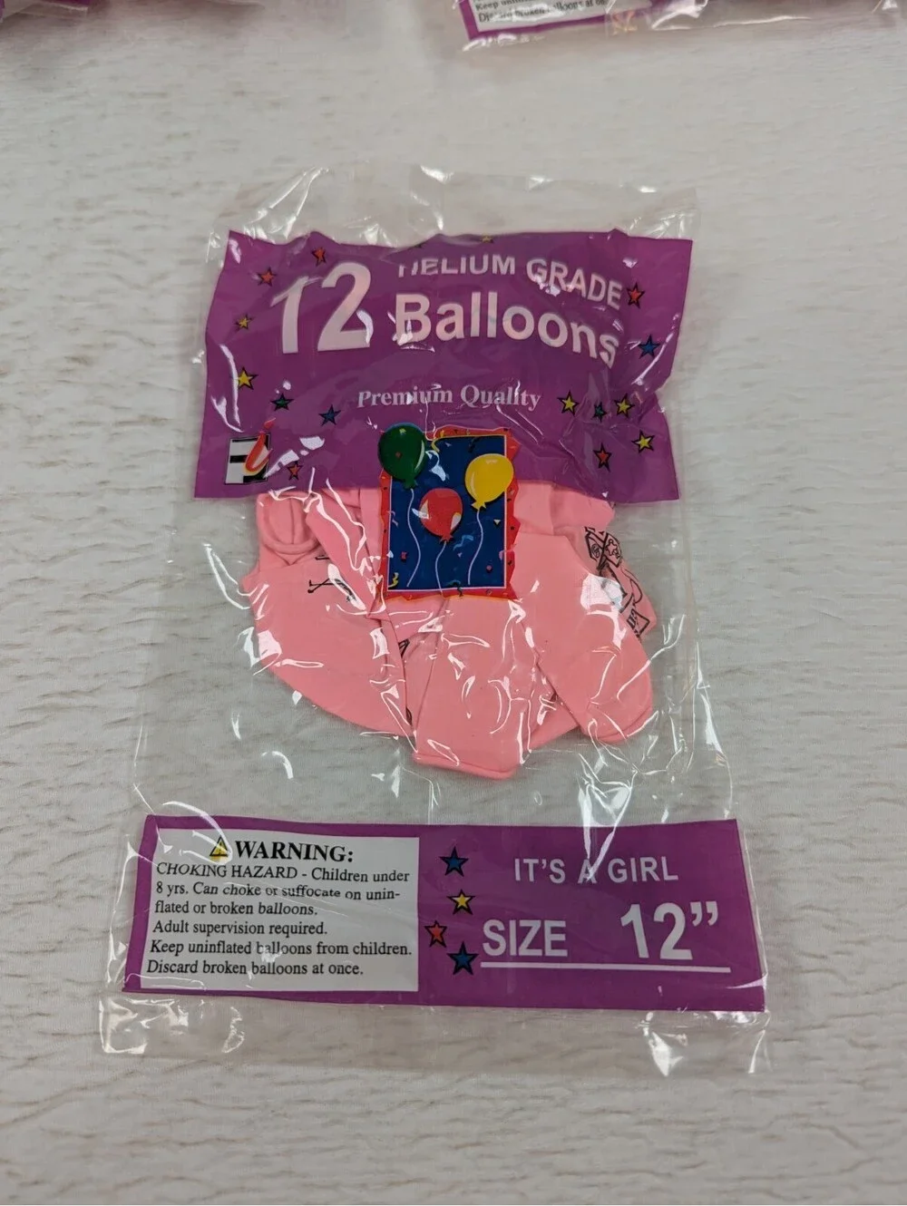 12 inch - Pink Latex Balloons - Its a Girl! Party Helium - 120 Pack
